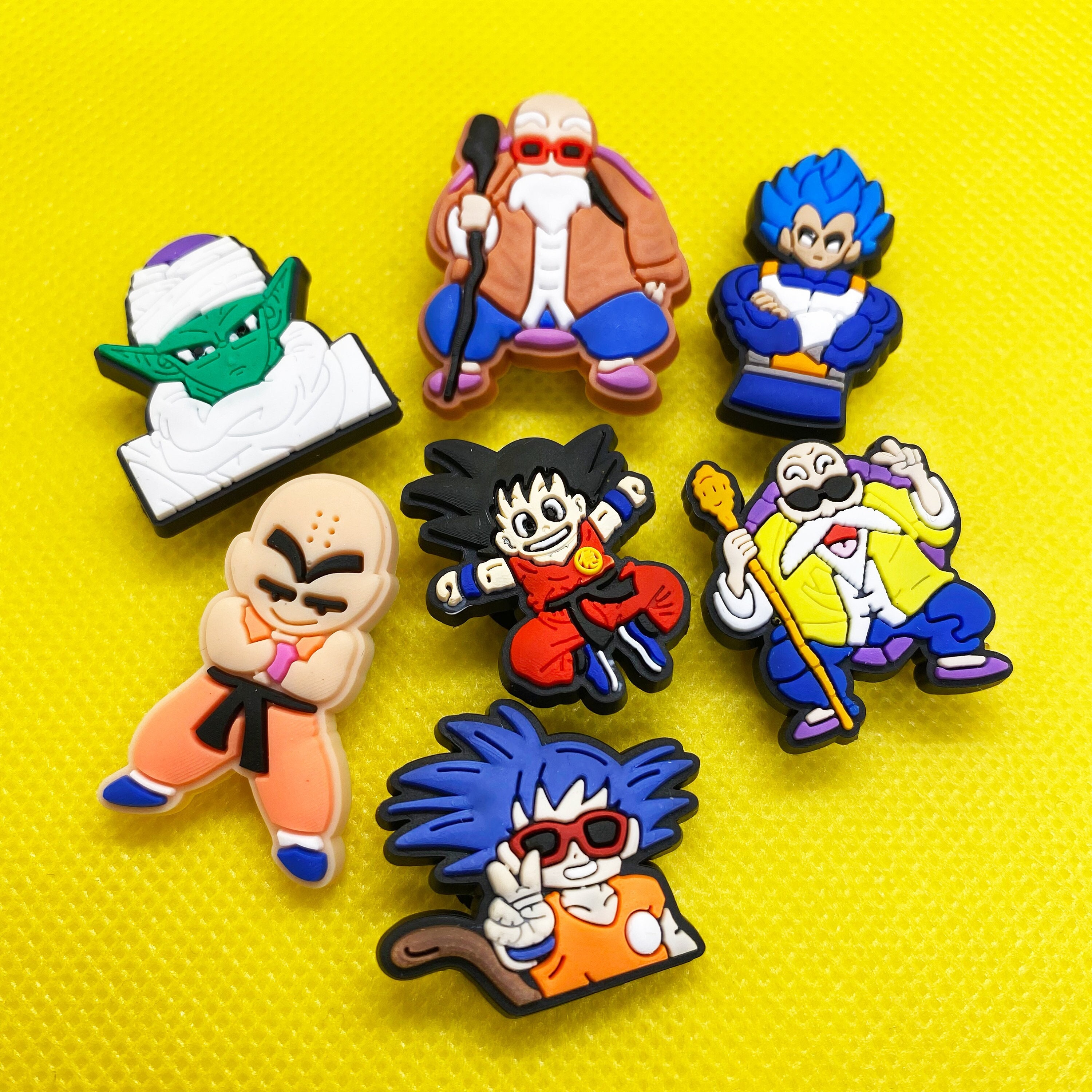 14 Pcs Cartoon Charms Sets, Anime Charms for Crocs, DBZ, Sets of Croc  Buttons 