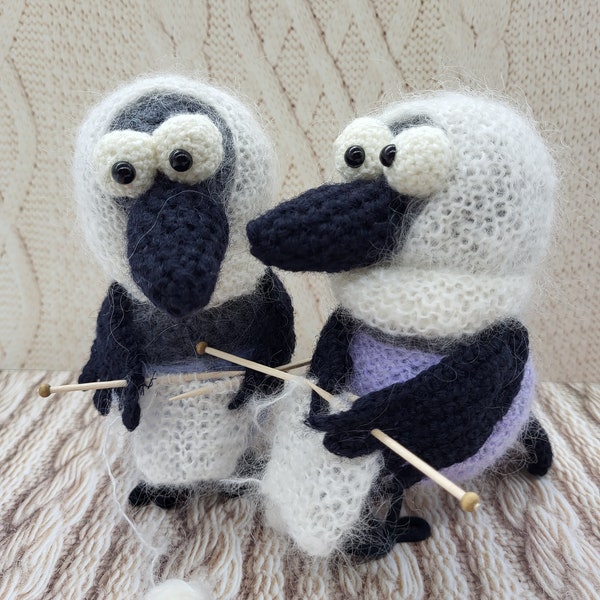 Selbstgestrickte Strickende Raben | Handmade