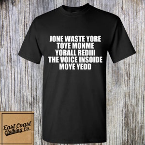 Chemise musique drôle de groupe, chemise de paroles, ne perdez pas votre temps avec moi, vous êtes déjà la voix dans ma tête, chemise tu me manques, chemise de groupe