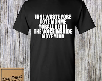 Funny Band Music Shirt, Lyric Shirt, Don&#39;t Waste Your Time On Me You&#39;re Already The Voice Inside My Head, I Miss You Shirt, Band Shirt
