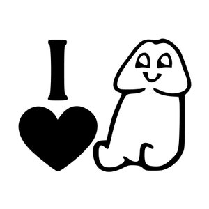 Penis Heart Decal - Etsy
