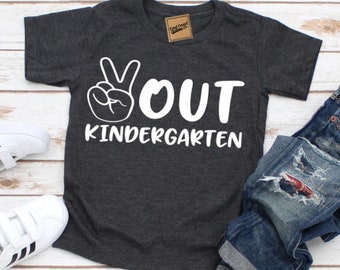 Peace Out Kindergarten Shirt 2024 Graduate - Customize with any name or school for free!