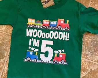 Choo Choo Train Themed Birthday Shirt - Customize for any name or age for free!