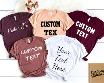 Camiseta com texto personalizado, camiseta personalizada, camiseta com nome personalizado, camiseta com frase personalizada - o que você quiser que esteja escrito!