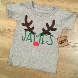 Personalized Rudolph Christmas Shirt - Customize with any name! Cute Christmas Shirt