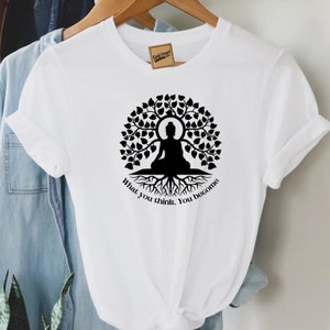 Buddha Baum des Lebens Meditation Shirt, Geschenk für Yogi, Yoga Lehrer Geschenk, Meditation Kleidung, Namaste Kleidung meistverkaufte T-Shirt für Frauen