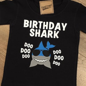 Birthday Shark Baby Shark Themed T-shirt - get matching for the whole family! Available in all sizes, newborn to adult!