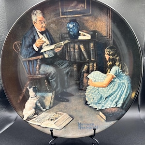 Vintage Norman Rockwell Heritage Collection &quot;The Storyteller&quot; Collectors Plate