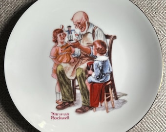 Norman Rockwell Small Collector Plate - The Toymaker