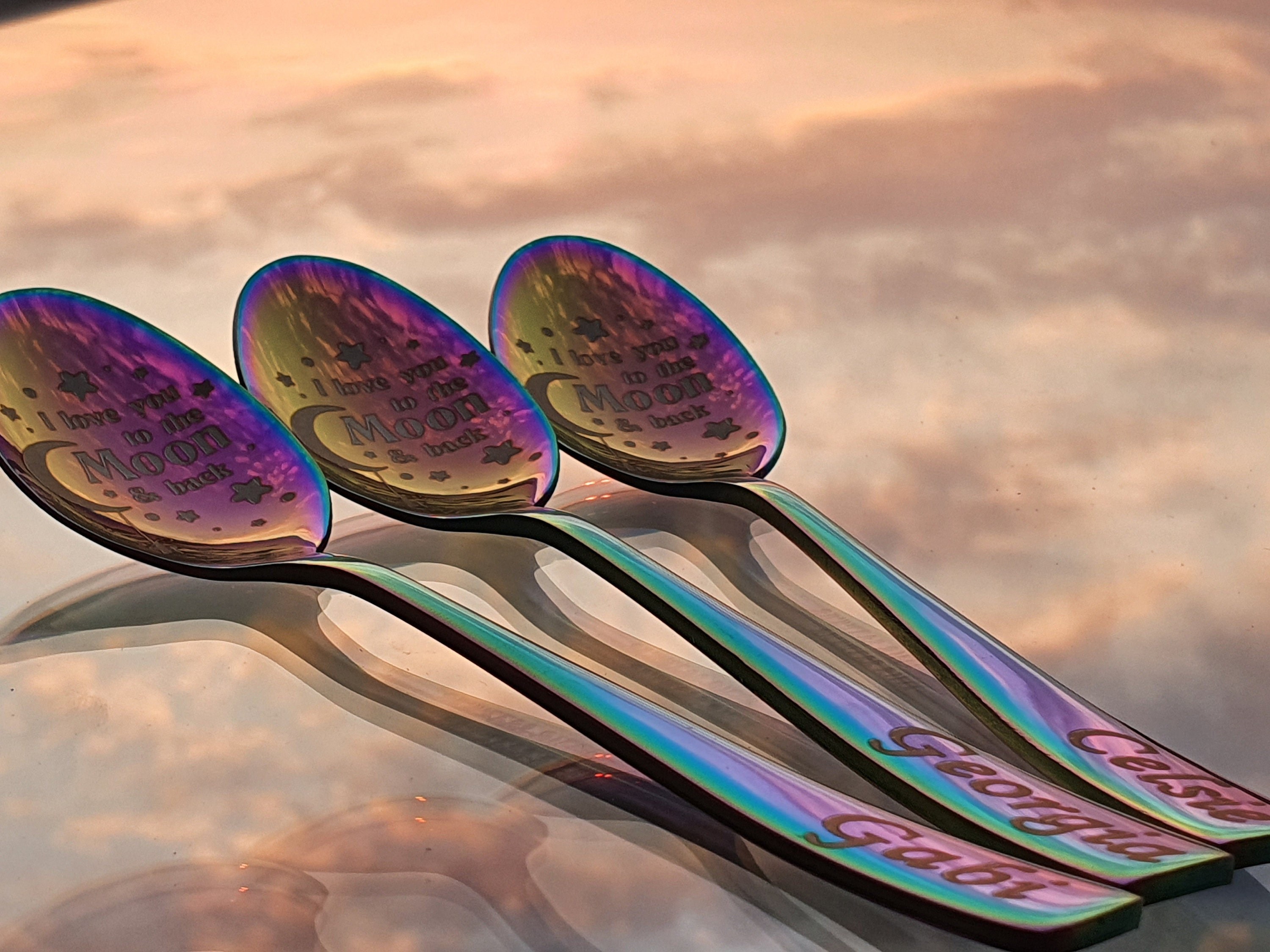 Ice Cream Spoon, Engraved Name Spoon, Personalized Teaspoon, Custom