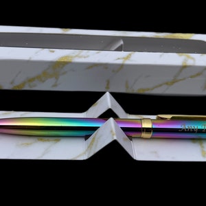 Personalisierter Stift, Kugelschreiber, Laser graviert, Weihnachtsgeschenk, Regenbogen Stift, Laser gravierte Stift mit Name, Neujahrsgeschenk