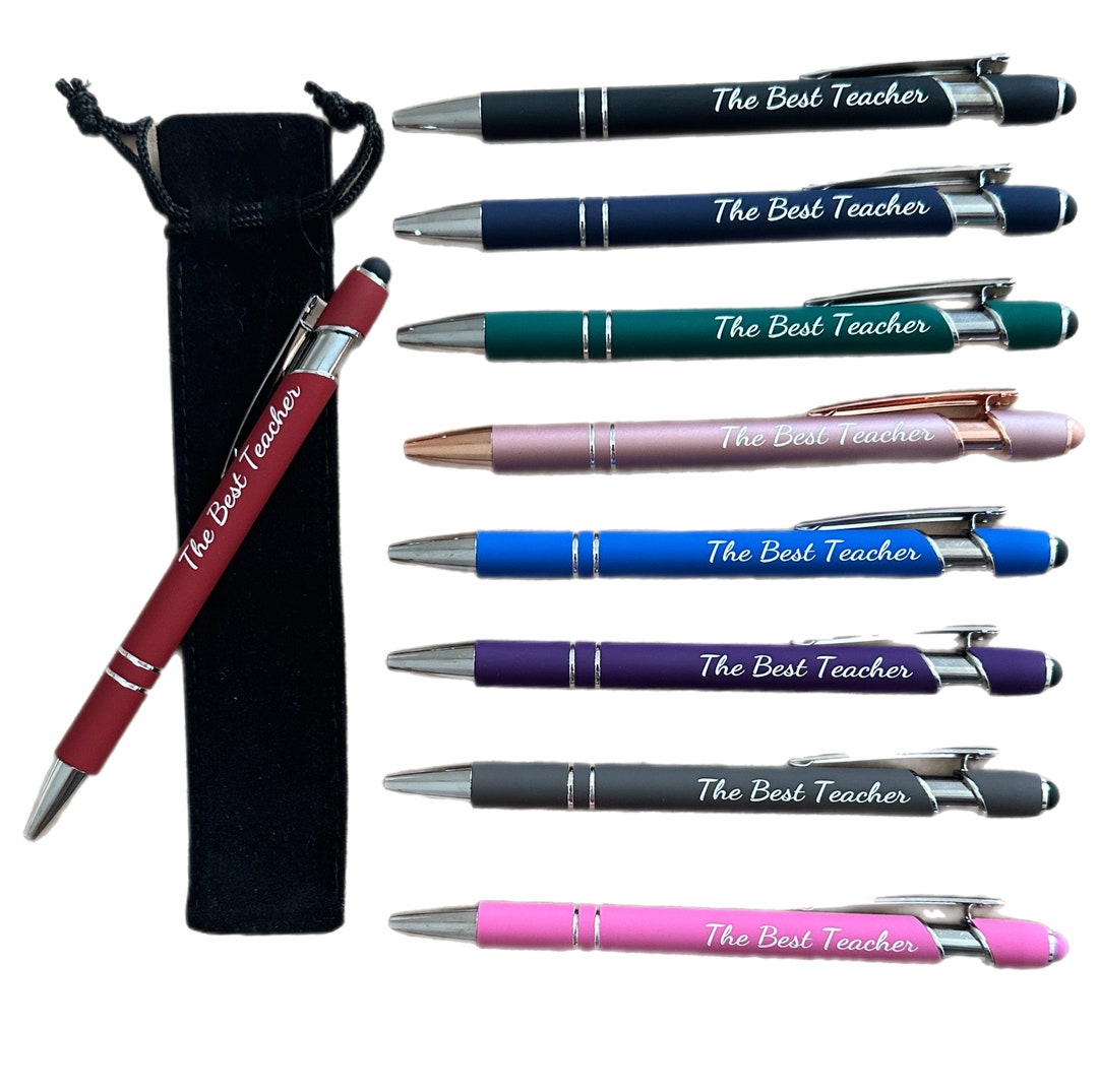 Personalized Teacher Thank You Pen: Engraved Metal Pen With Gift Bag ...