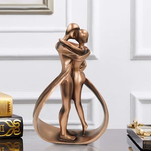 Personalized Wedding Bronze Anniversary Couple Figurines - Romantic Sculpture for Valentine's & Christmas Day Personalised Copper Ornaments