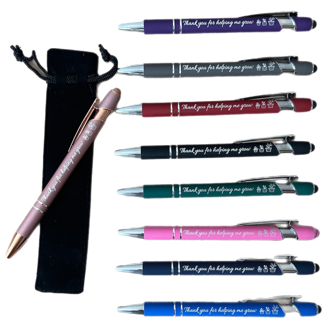 Personalized Teacher Thank You Pen: Engraved Metal Pen With Gift Bag - Etsy