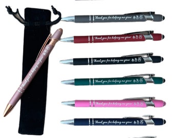 Personalized Teacher Thank You Pen: Engraved Metal Pen with Gift Bag