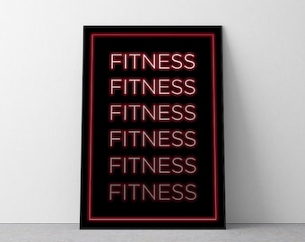 Gym poster, gym wall print, fitness printable, home gym sign, motivational workout, gym quote, fitness wall decor, INSTANT DOWNLOAD