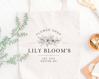 Lily Bloom&#39;s Flower Shop Tote Bag Inspired by Colleen Hoover It Ends With Us Bookish Tote Gift for Book Lover Book worm Reusable Tote bag
