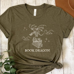 Book Dragon Shirt Reader Shirt Book Lover Gift for Book Lover Bookish Merch Booksellers Gift  Book worm Bookdragon Tshirt Book Hoarder Tee