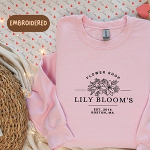 Lily Bloom Sweatshirt Embroidered Inspired by It Ends With Us Colleen Hoover Flower Shop Sweatshirt It Starts with Us Book Lover Gift COHO