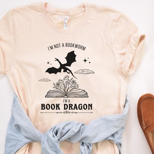 Book Dragon Shirt Reader Shirt Book Lover Gift for Book Lover I’m Not a Bookworm I’m a Book Dragon Bookish Merch Booksellers Gift Booktok