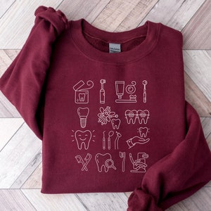 Dentist Sweatshirts Dental assistant Sweatshirt Dental Hygiene Dental Gift Cute Dentist Shirt Tooth Shirt Dental Student Crewneck