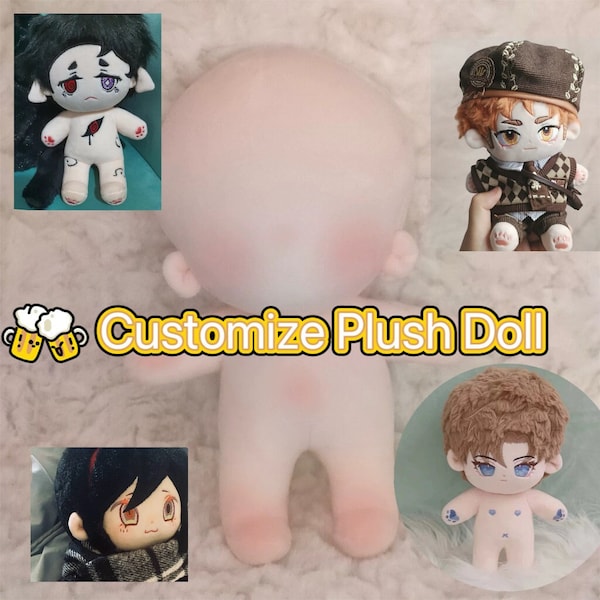 Customize 20cm 30cm 40cm Plush Doll, Personalized Plushies, Gifts For Plush Doll Lover