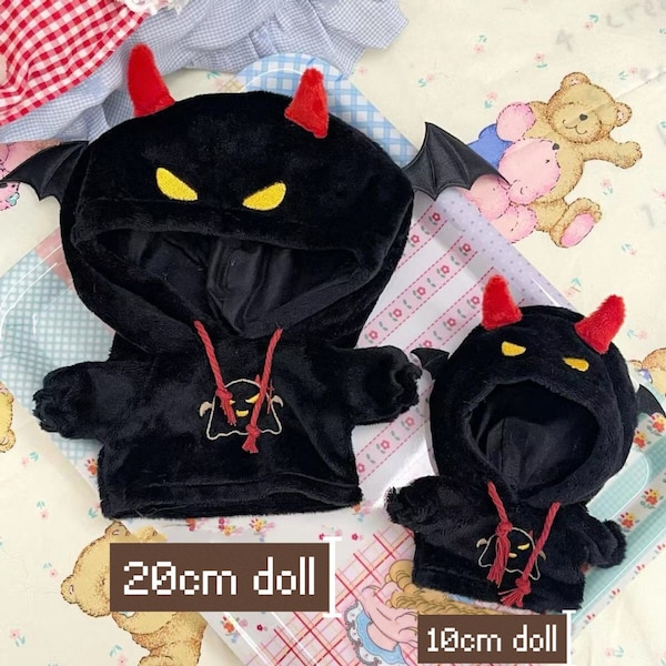 10CM 20cm 2Colors Plush Doll Cute Clothing Suit, Costume Set for Cotton Dolls, Plushies Hoodie for Halloween