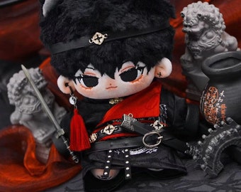 20cm PLush Doll Cool Suit, Cotton Doll handsome clothes suit, Chinese history style for boy doll