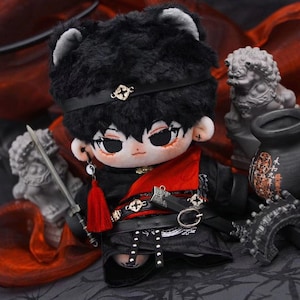 20cm PLush Doll Cool Suit, Cotton Doll handsome clothes suit, Chinese history style for boy doll