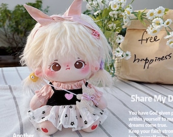 20cm plush doll dress, cotton doll Pink Honey dress suit