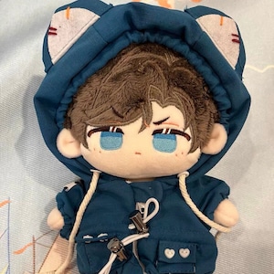 4Colors 20cm Plush Doll Hoodie, 20cm plush doll cool suit cotton doll clothes fashion clothes