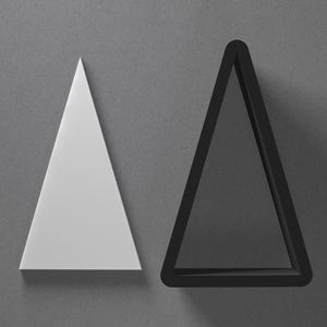 Pendiente de arcilla polimérica triangular alto y cortador de galletas, herramienta de cerámica
