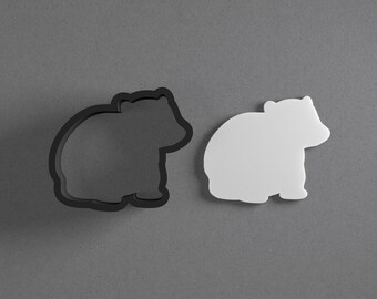 Polar Bear Cub Polymer Clay Earring & Cookie Cutter, Pottery Tool