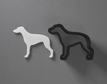 Whippet Dog Breed Polymer Clay Earring & Cookie Cutter, Pottery Tool