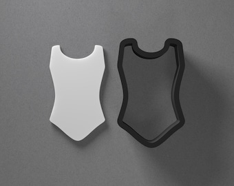 Leotard Bikini Swimsuit Polymer Clay Earring & Cookie Cutter, Pottery Tool