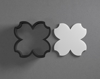 Dogwood Flower Blossom Polymer Clay Earring & Cookie Cutter, Pottery Tool