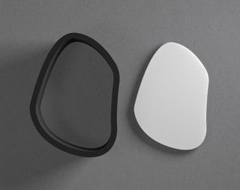 Organic Pebble Polymer Clay Earring & Cookie Cutter, Pottery Tool