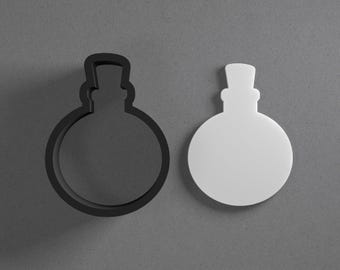 Perfume Or Potion Bottle Polymer Clay Earring & Cookie Cutter, Pottery Tool