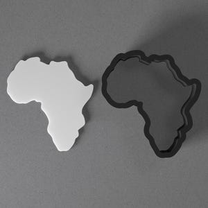 Cortador de arcilla polimérica con borde afilado y cónico en forma de mapa de África, herramienta para pendientes y joyas para mini pendientes o colgantes, cortador de galletas