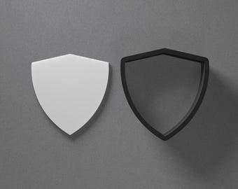 Shield Banner Or Badge Polymer Clay Earring & Cookie Cutter, Pottery Tool