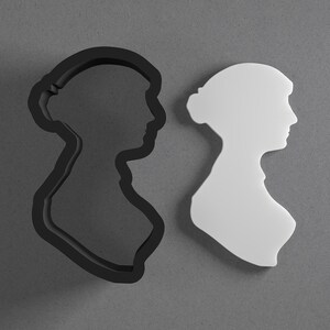 Jane Austen Silhouette Polymer Clay Earring & Cookie Cutter, Pottery Tool