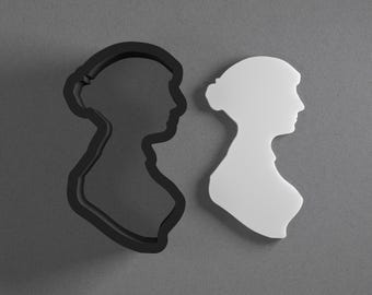 Jane Austen Silhouette Polymer Clay Earring & Cookie Cutter, Pottery Tool