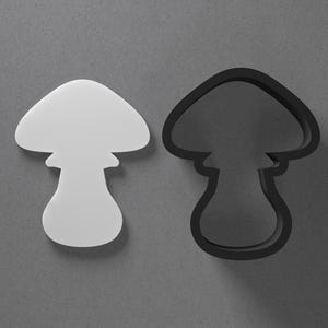 Aretes de arcilla polimérica con forma de hongo y cortador de galletas, herramienta de cerámica