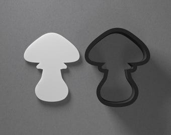 Toadstool Mushroom Polymer Clay Earring & Cookie Cutter, Pottery Tool