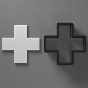 Plus Sign Or Cross Polymer Clay Earring & Cookie Cutter, Pottery Tool