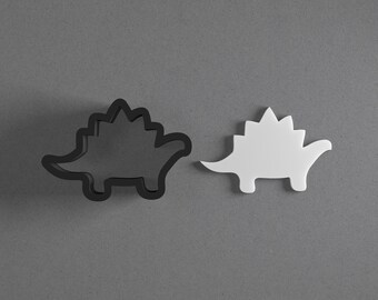 Stegosaurus Dinosaur Polymer Clay Earring & Cookie Cutter, Pottery Tool