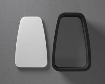 Tall Rounded Rectangle Polymer Clay Earring & Cookie Cutter, Pottery Tool
