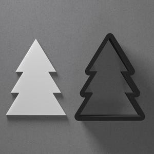 Boucle d'oreille et emporte-pièce en pâte polymère pour arbre de Noël minimaliste, outil de poterie
