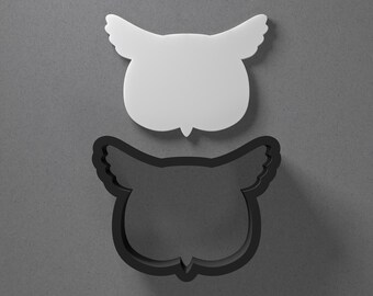 Owl Bird Head Face Polymer Clay Earring & Cookie Cutter, Pottery Tool