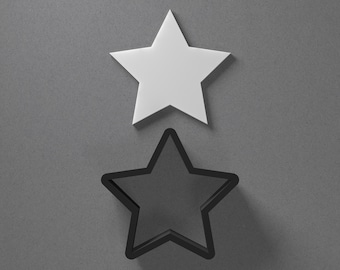 Simple Five Pointed Star Polymer Clay Earring & Cookie Cutter, Pottery Tool